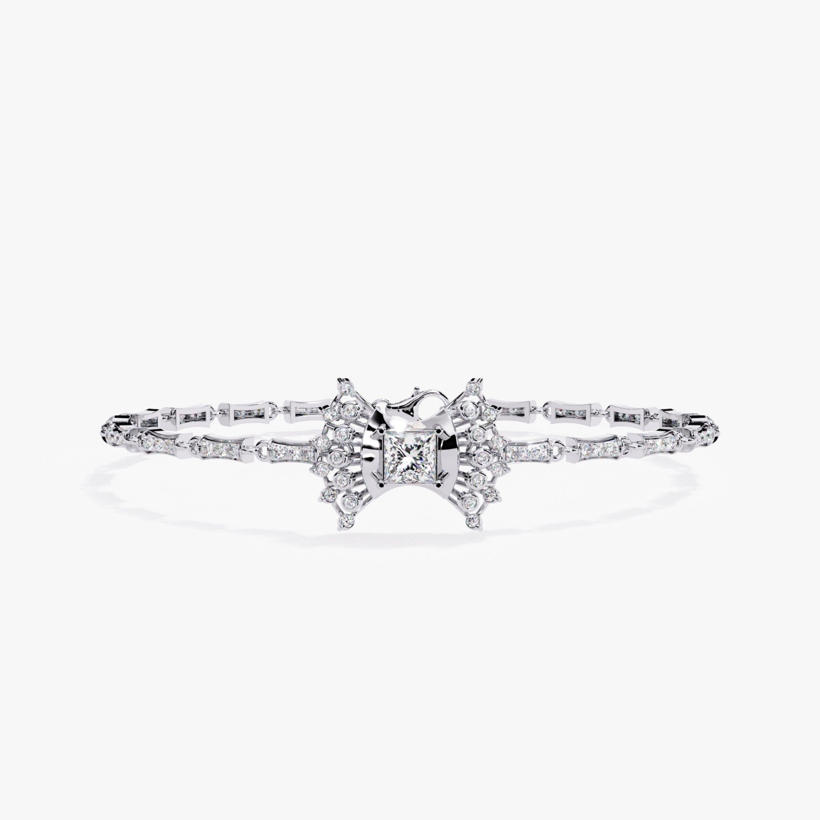 Solitairekart 1.65ct Bow Design Lab Grown Diamond Bracelet